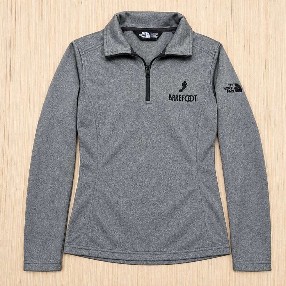 The North Face Barefoot Women’s Quarter Zip Pullover Gray Heather Fleece S